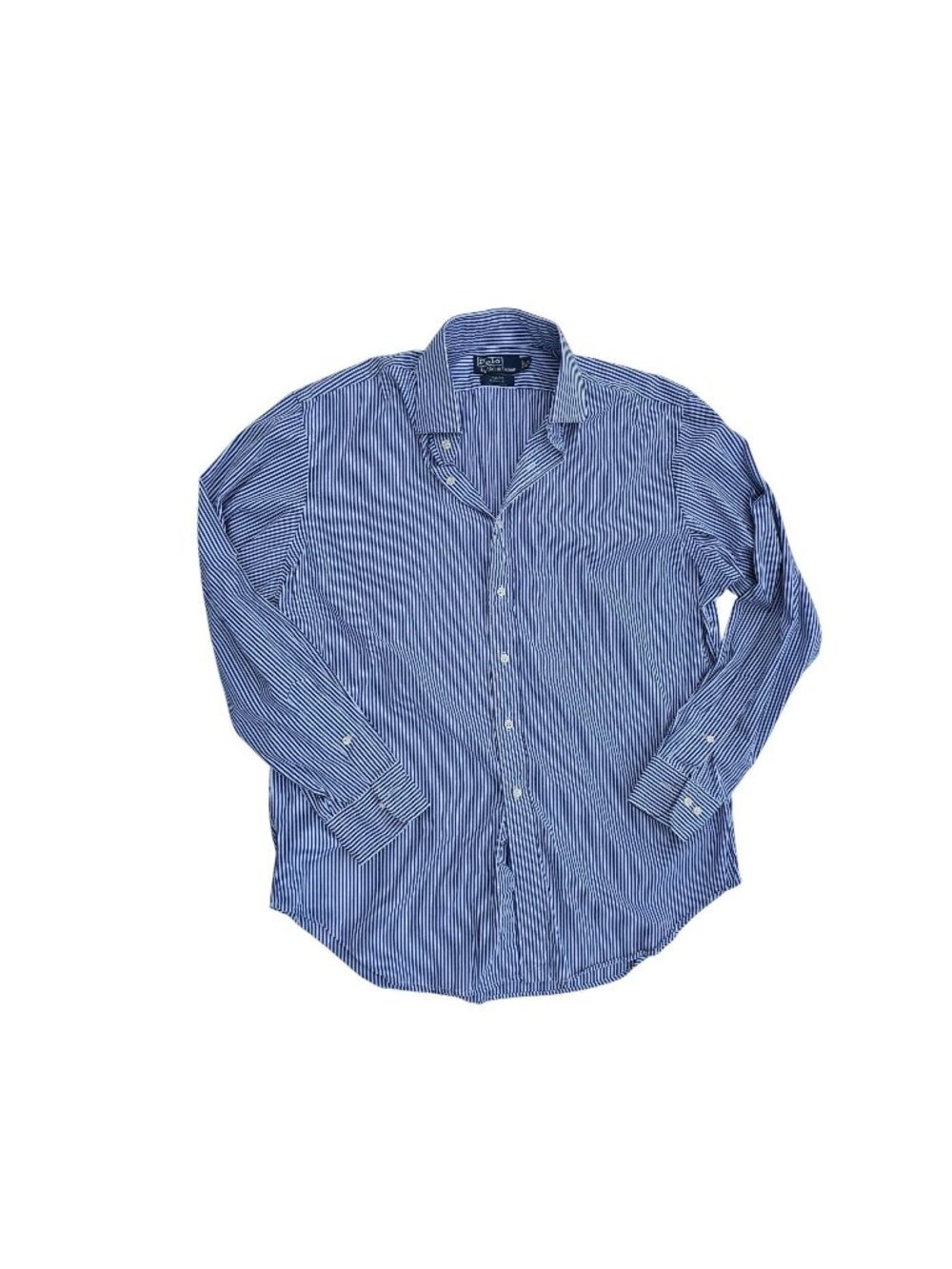 Polo Ralph Lauren Mens Button Down Blue Stripe XL 100% Cotton Regent Classic Fit